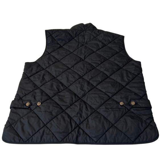 J. Crew Quilted Vest Men's Authentic Outerwear Full Zip Black Size Medium - Picture 2 of 9